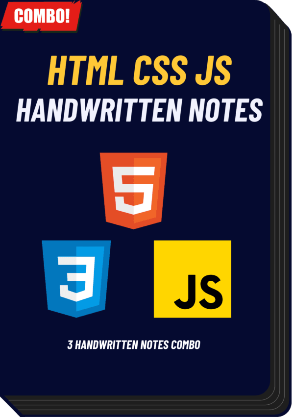 HTML CSS JS Handwritten Notes COMBO